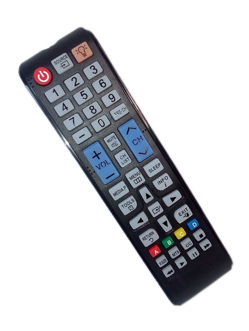 JustFine Replaced Remote Control Compatible for Samsung PN51E450 LT24D310NH PN51F4500AFXZA UN26EH4000FXZA UN40EH6000 UN50EH6000 LED HDTV Plasma TV - Image 1